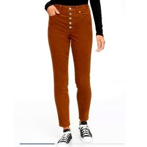 Gap Denim Women’s Brown Corduroy High Rise Universal Legging Button Fly Size 4
